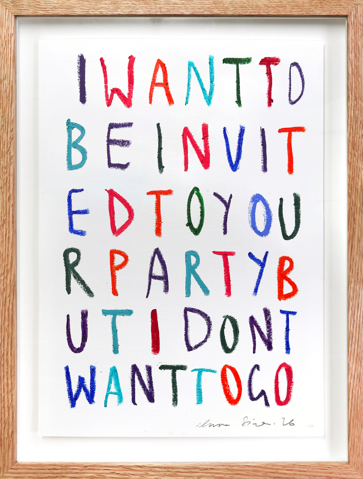 I Don't Want To Go - Framed