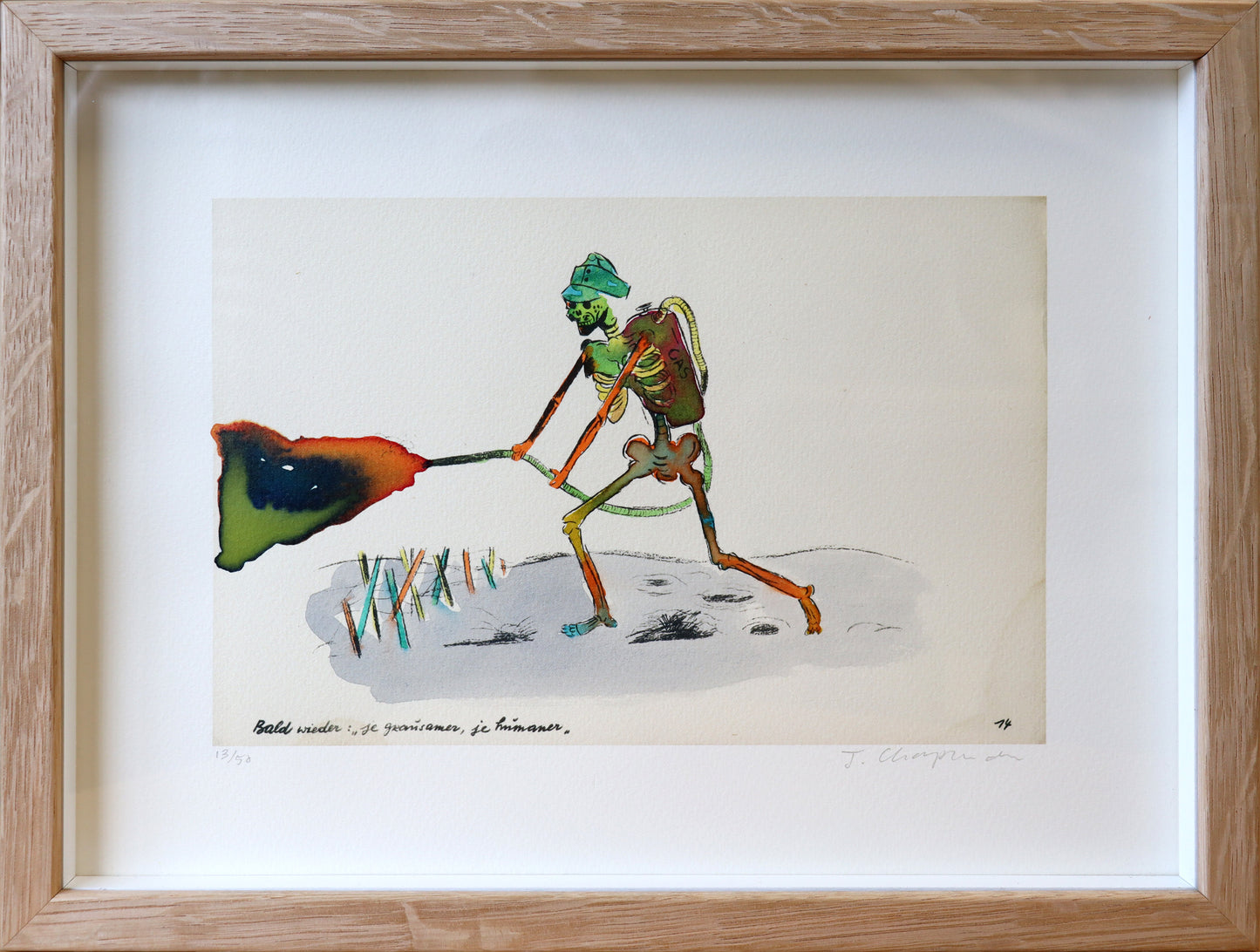 Flame Flower 13 - Framed
