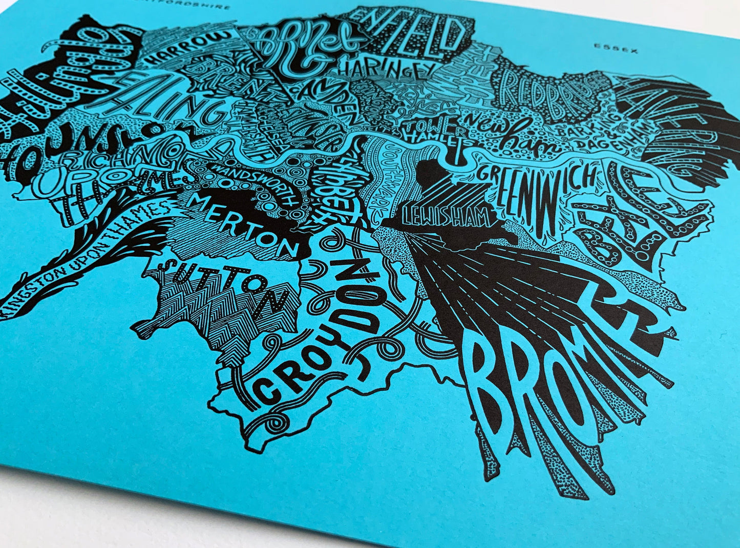 London Boroughs - Letterpress