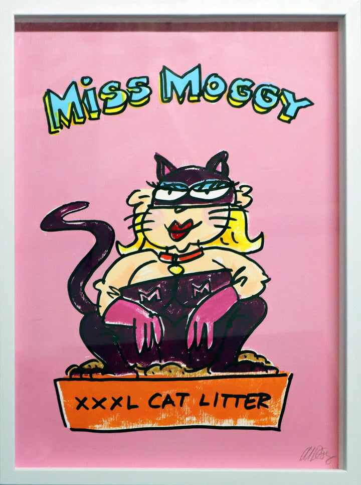 Miss Moggy - Framed