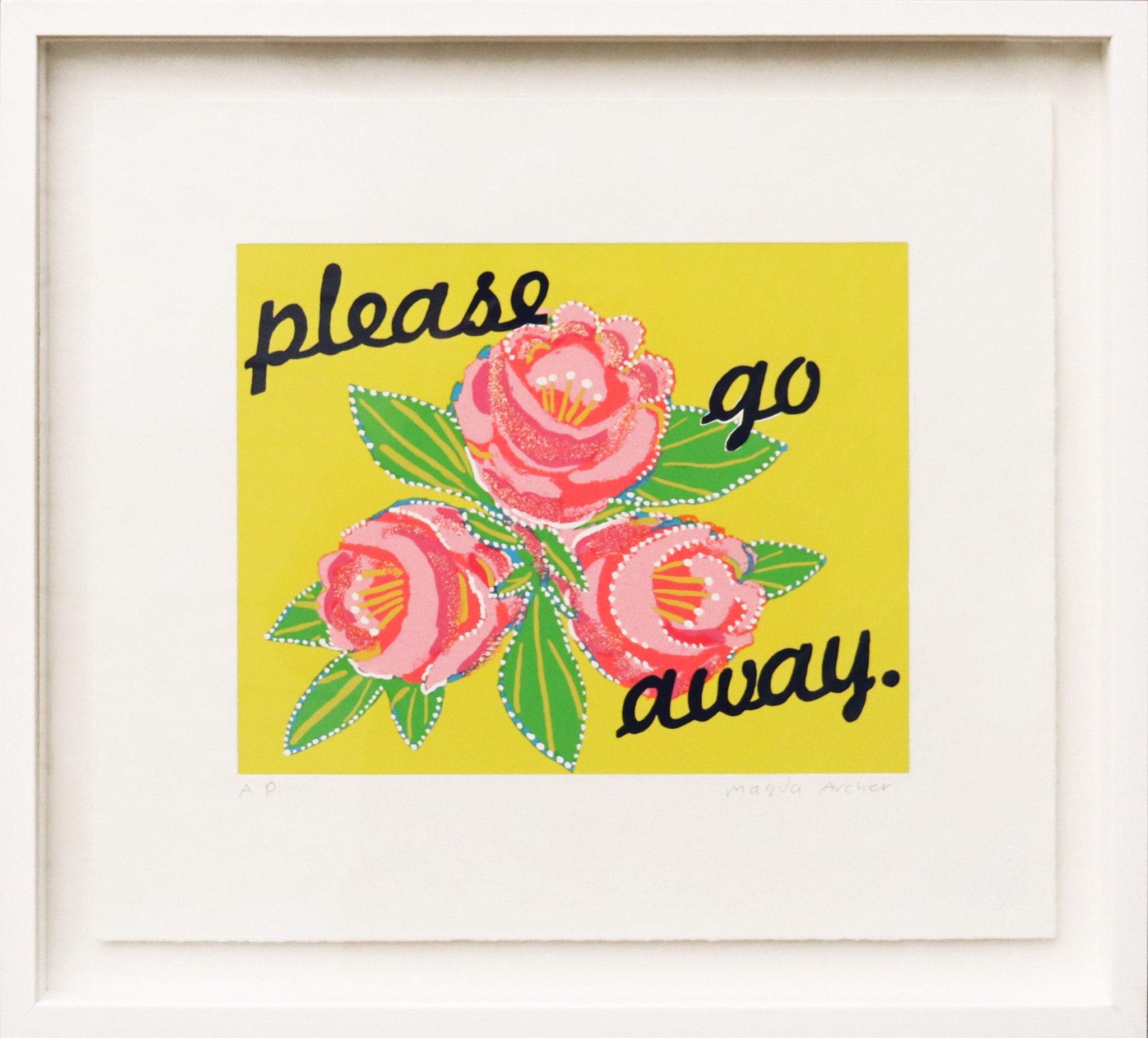 Please Go Away - Framed