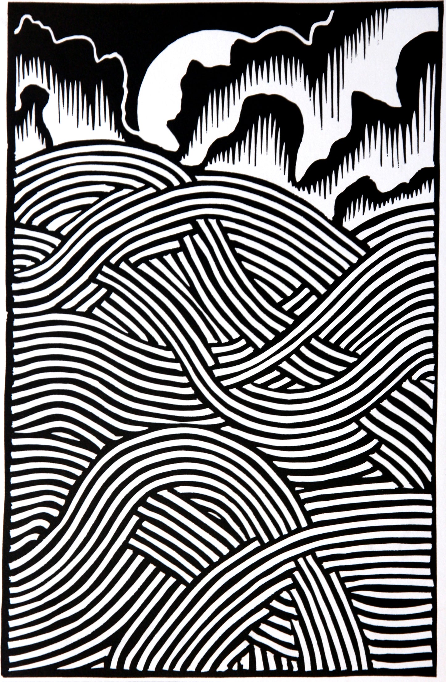 Bad Island Linocut Print