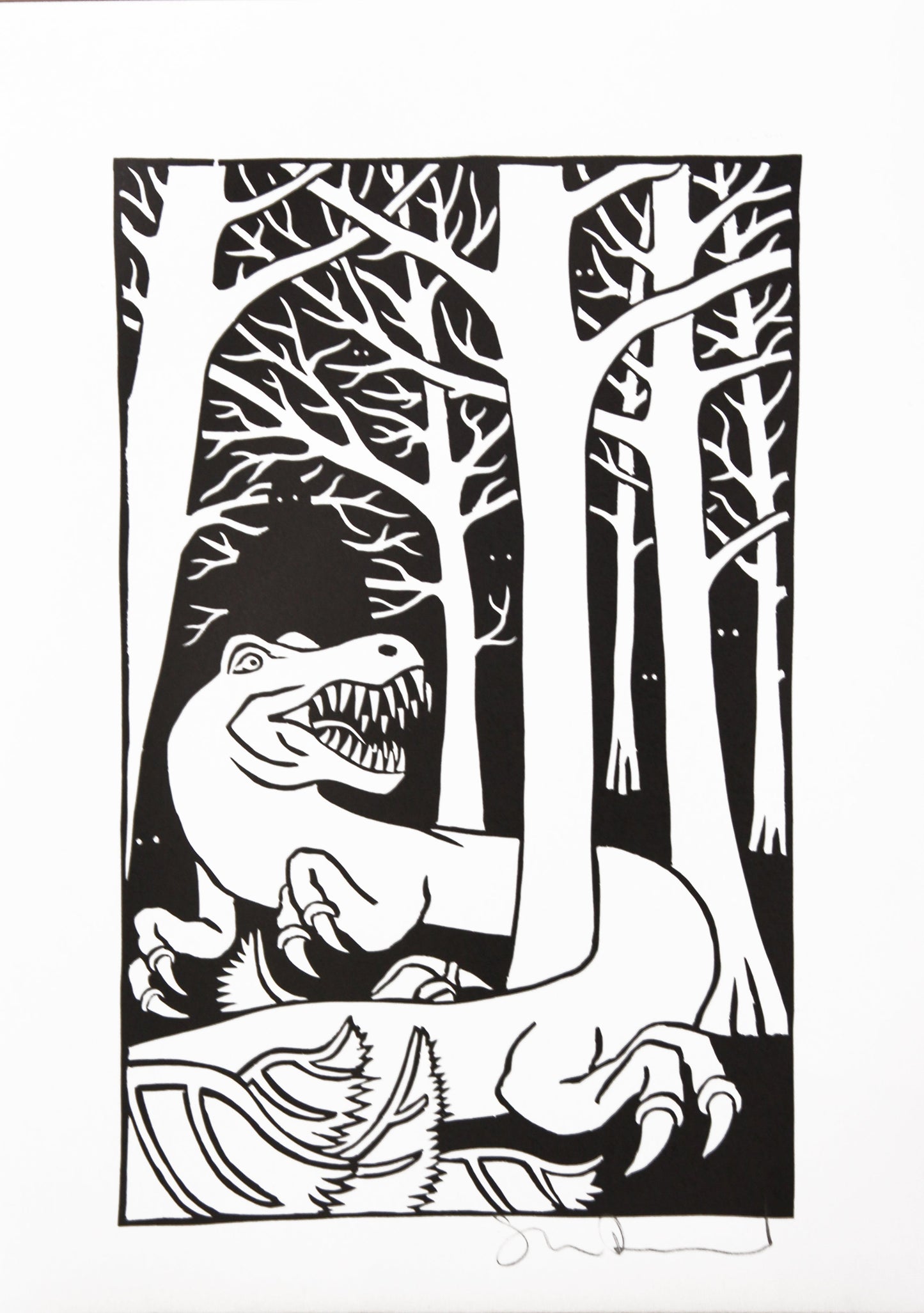 Bad Island Linocut Print