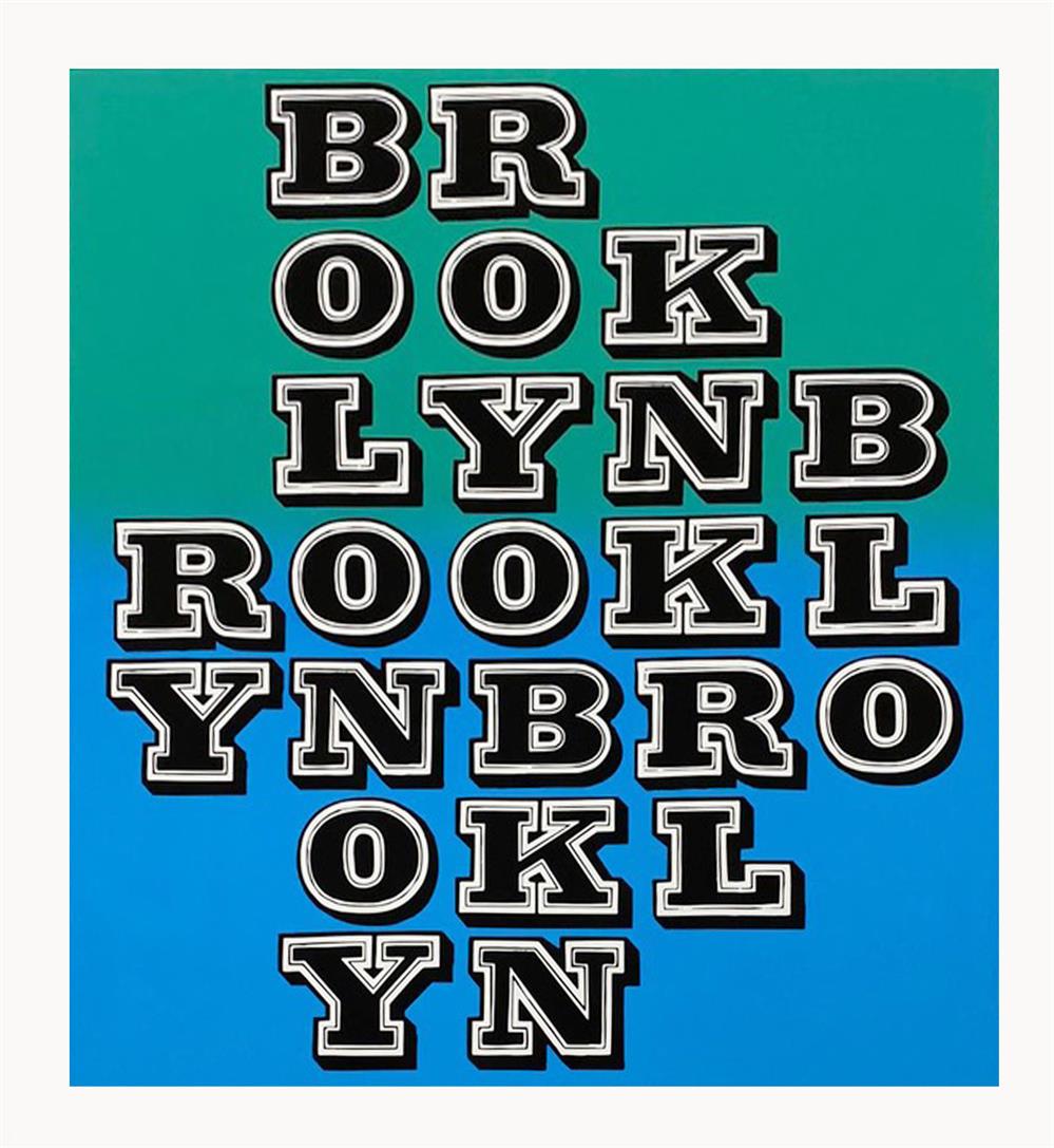 Ben Eine, BROOKLYN, Blue/ Light Blue blend (2018), Available for Sale