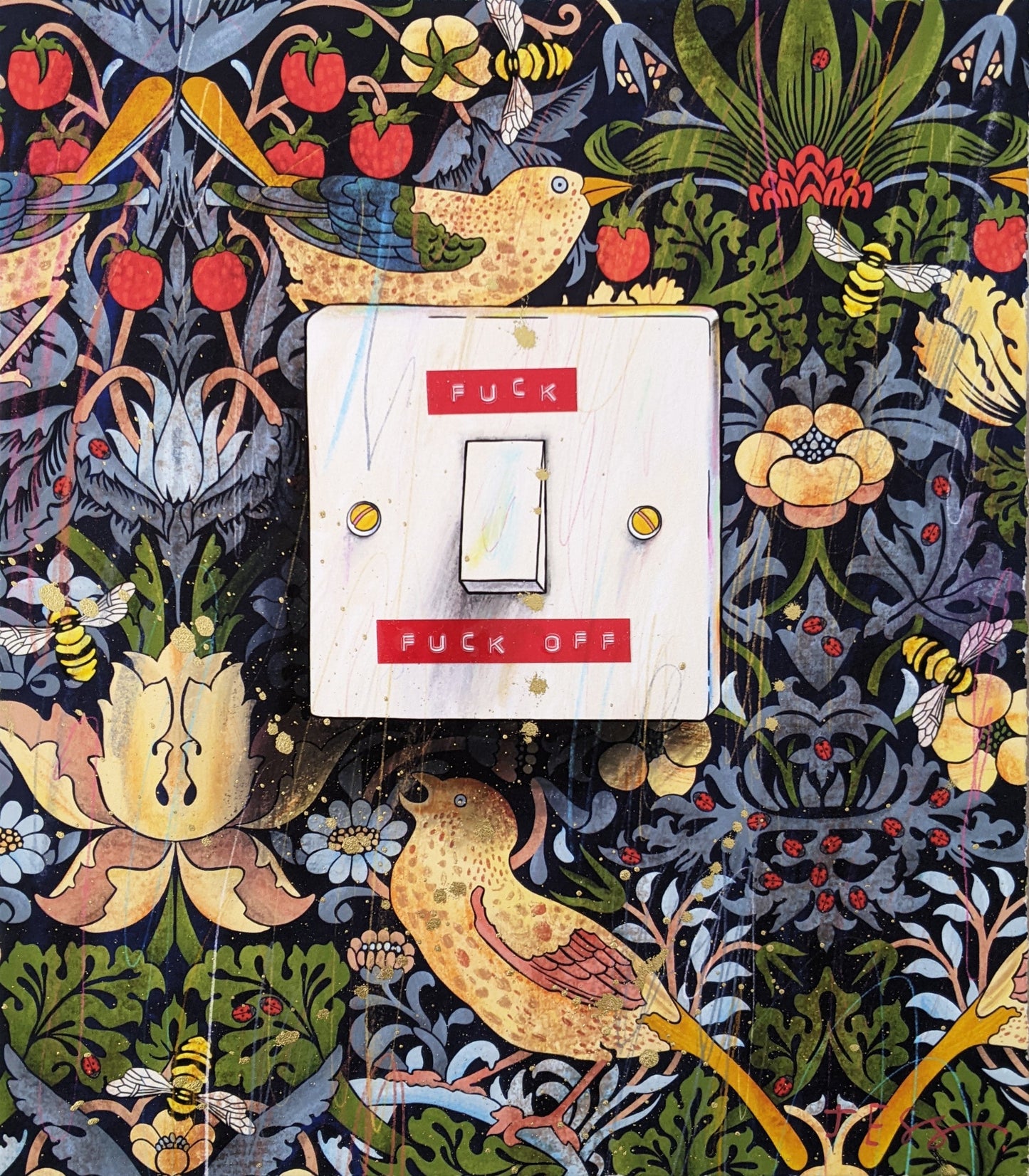 I Have A William Morris Accent Wall In My Bedroom