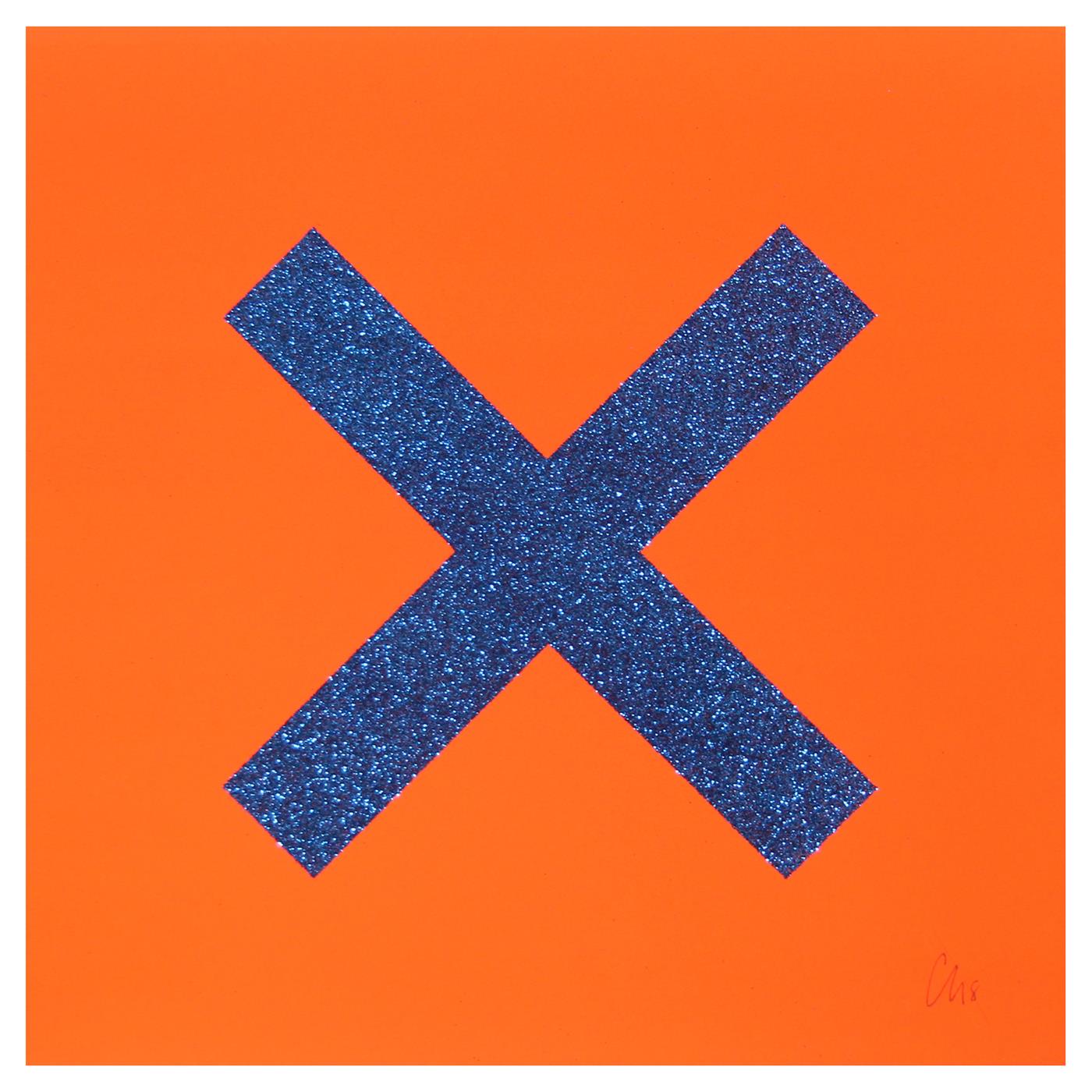 Marks the Spot Blue on Orange