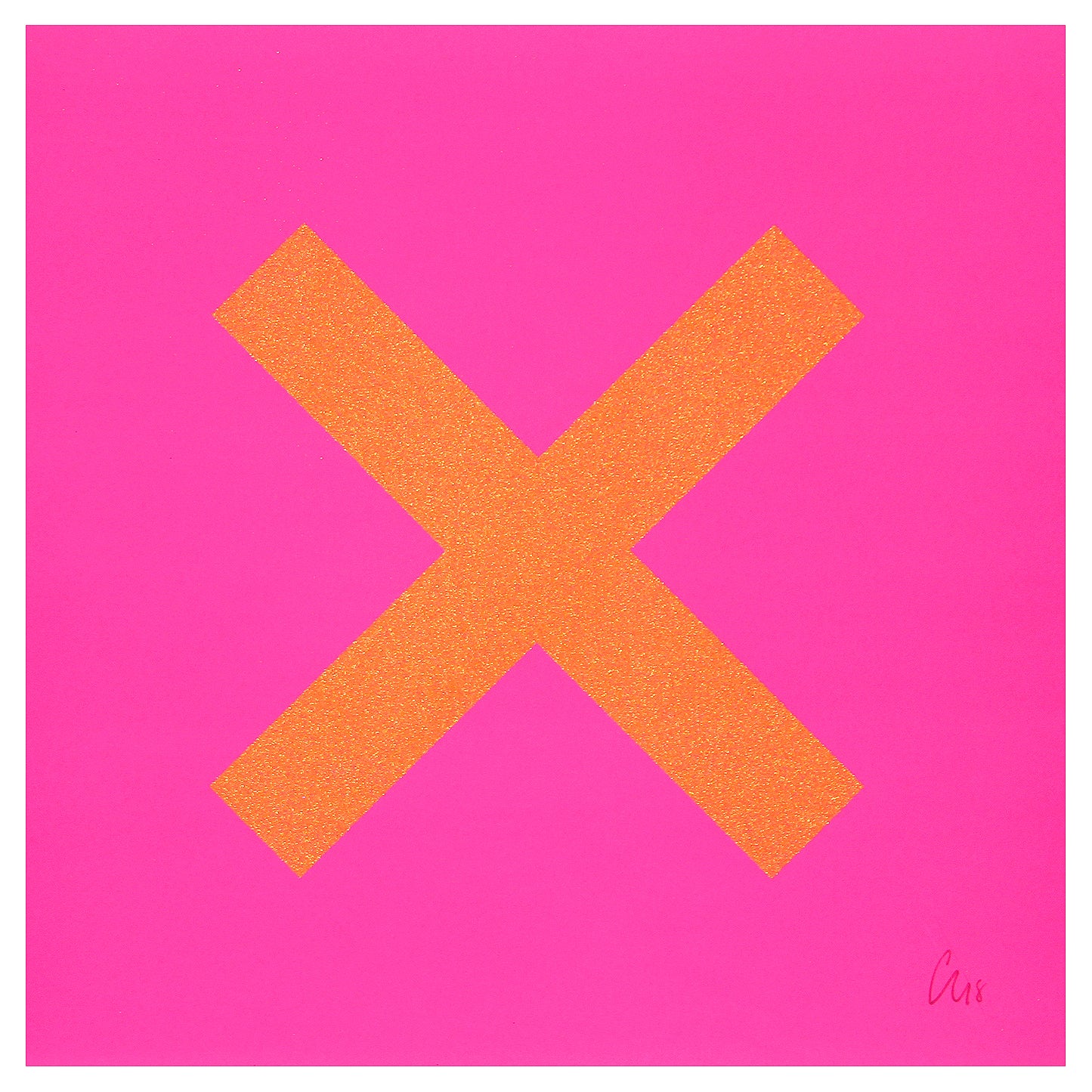 Marks the Spot Orange on Pink