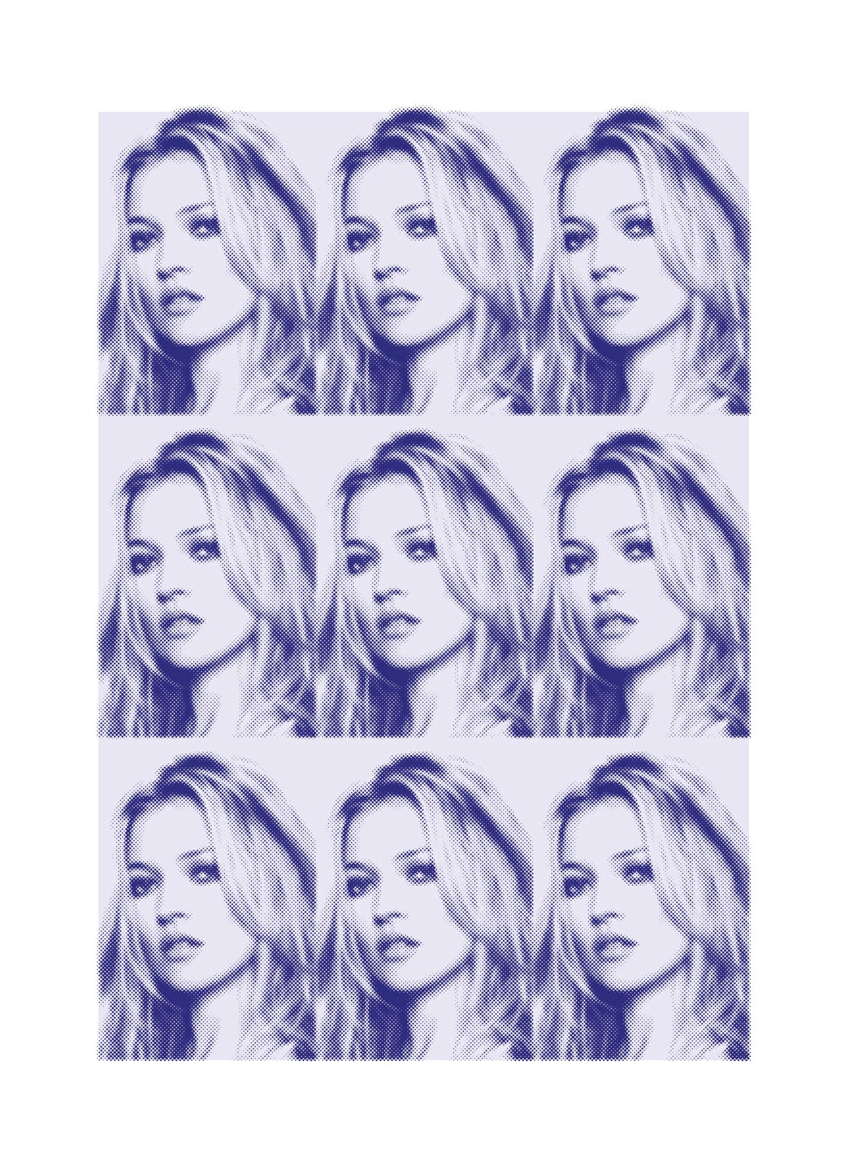 Kate Multiple - Blue on Pearl