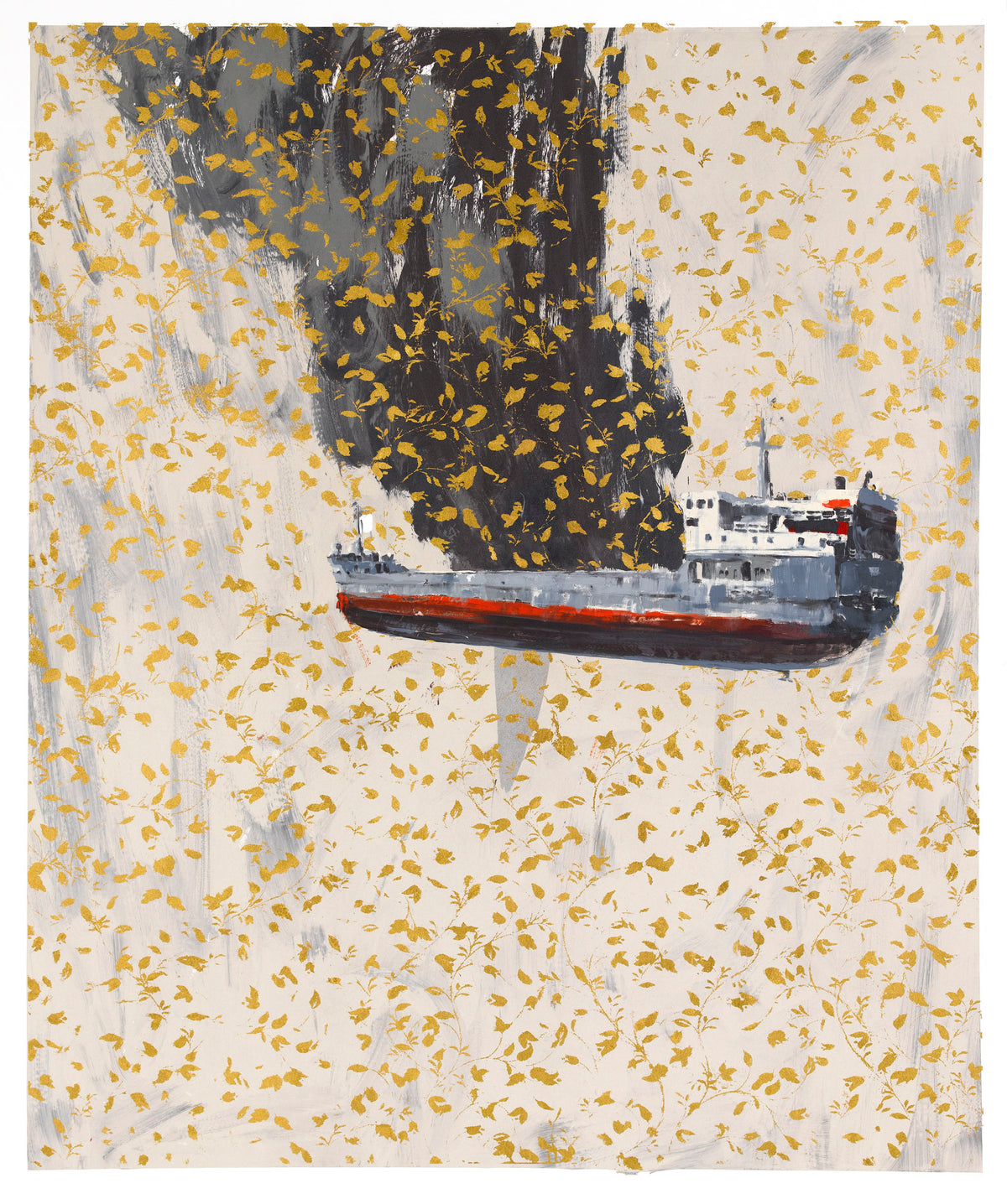 UNTITLED (BURNING SHIP 2) GOLD LEAF