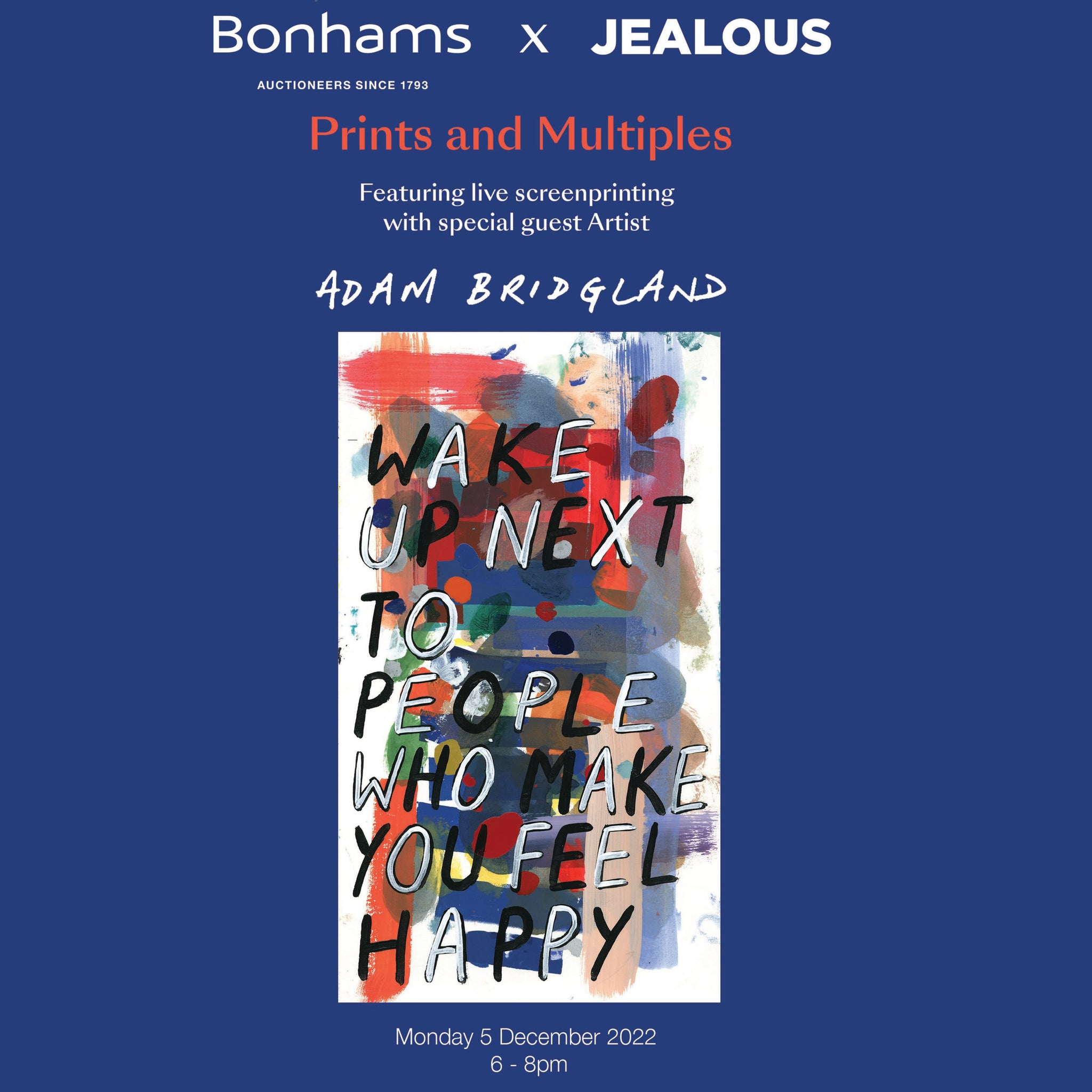 Jealous x Bonhams Live Printing with Adam Bridgland