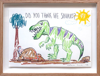 Do You Think He Saurus? - Original - Framed