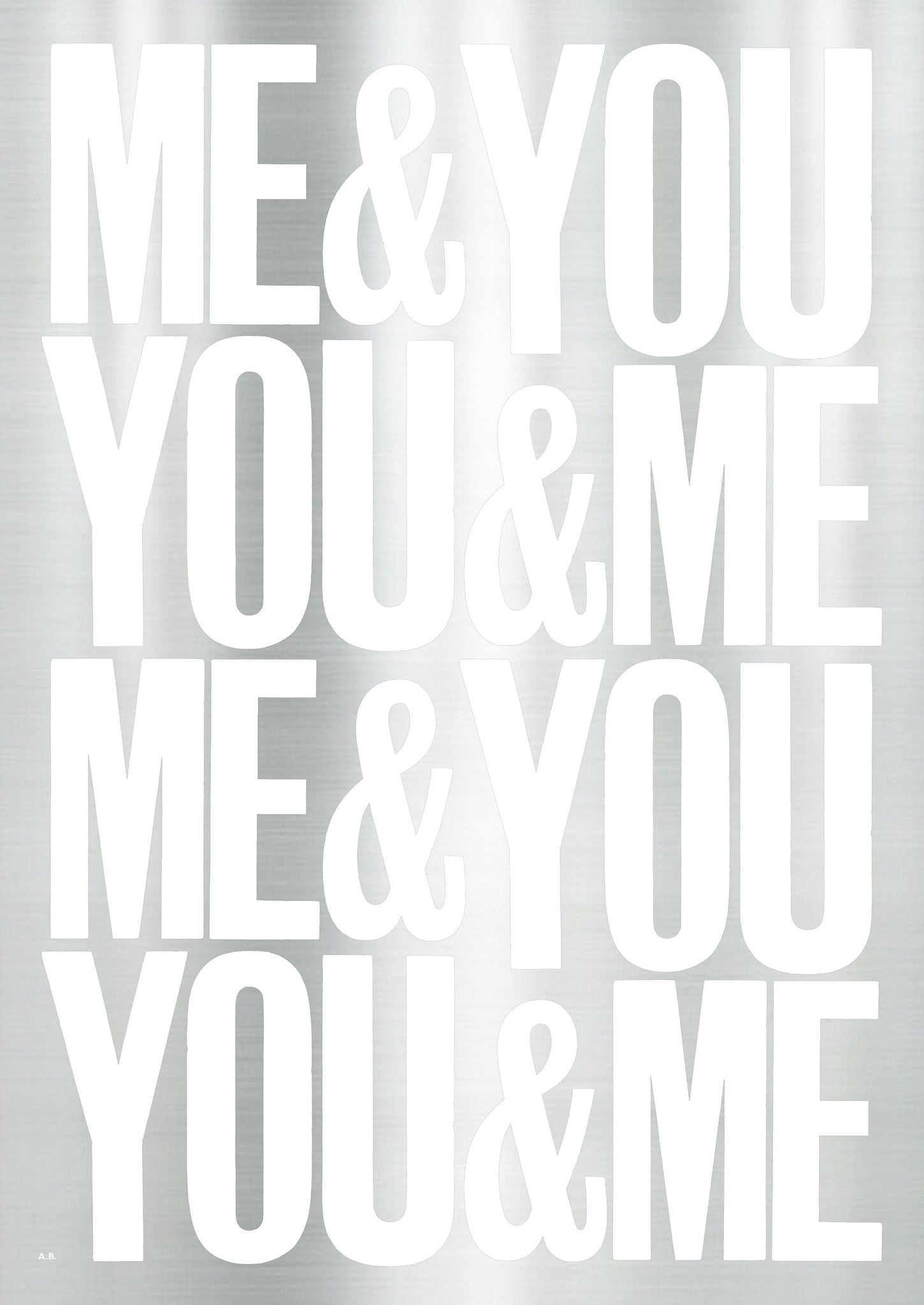 You & Me & Me & You - White on Mirror