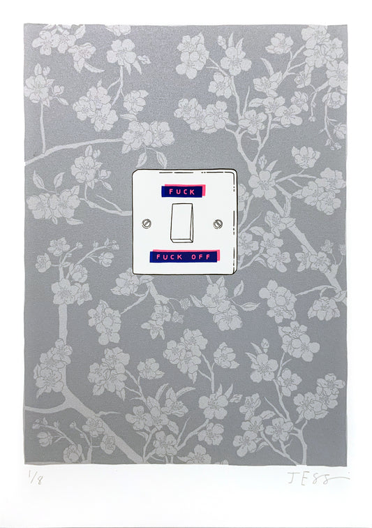 Apple Blossom (Silver with Pink and Blue Tape)