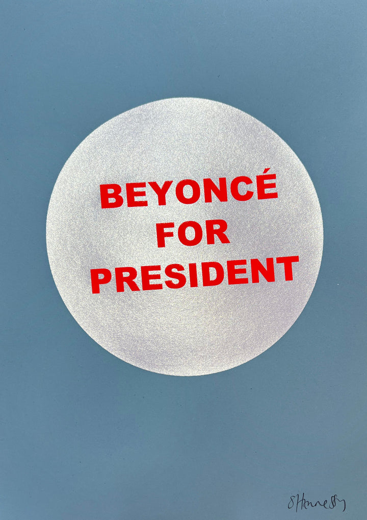 Beyoncé For President 2024 (Twinkle White on Blue)