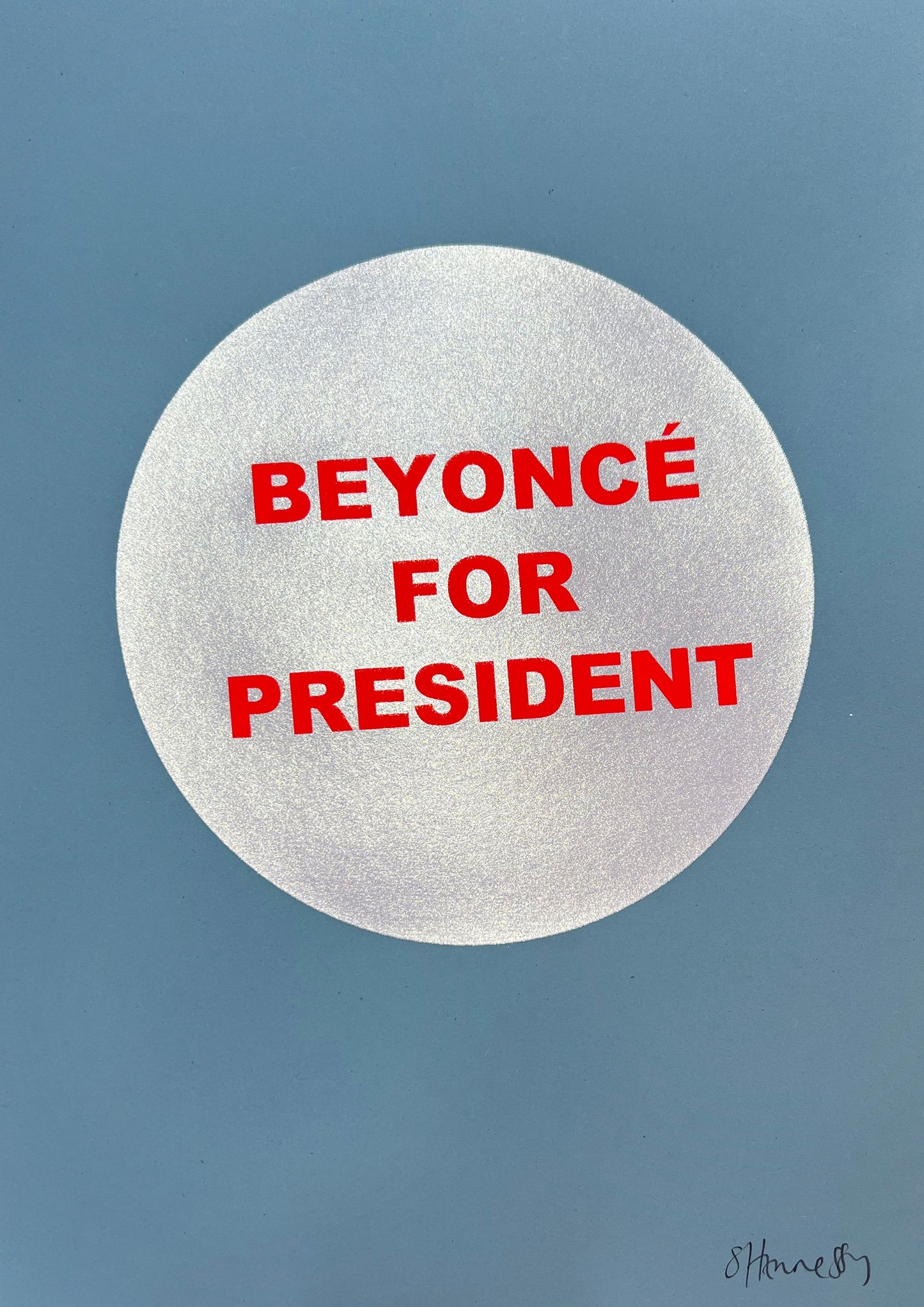 Beyoncé For President 2024 (Twinkle White on Blue)