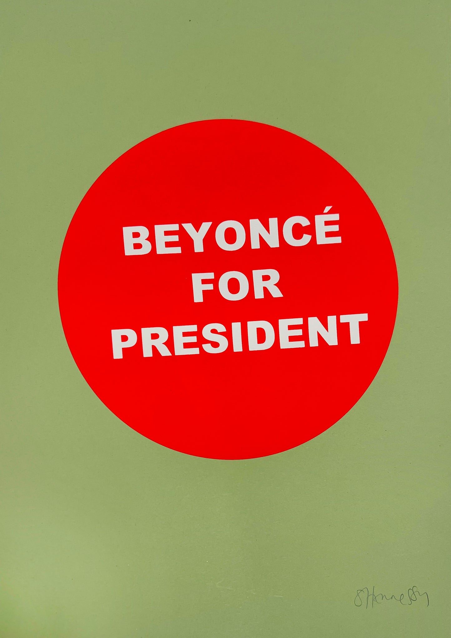 Beyoncé For President 2024 (Red on Green)