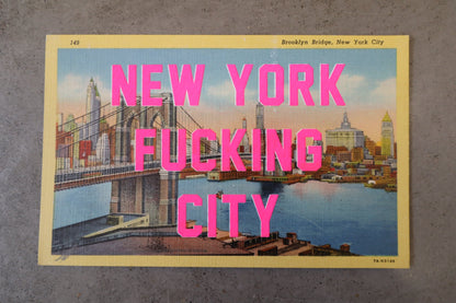 New York Fucking City Postcard