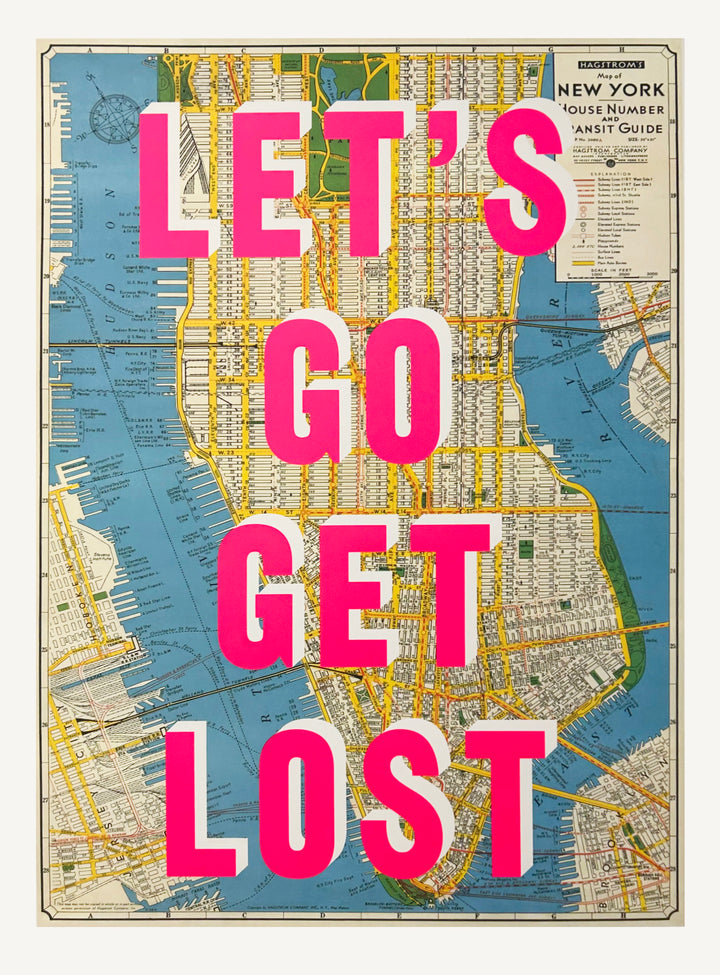 NYC Let's Go Get Lost - Pink