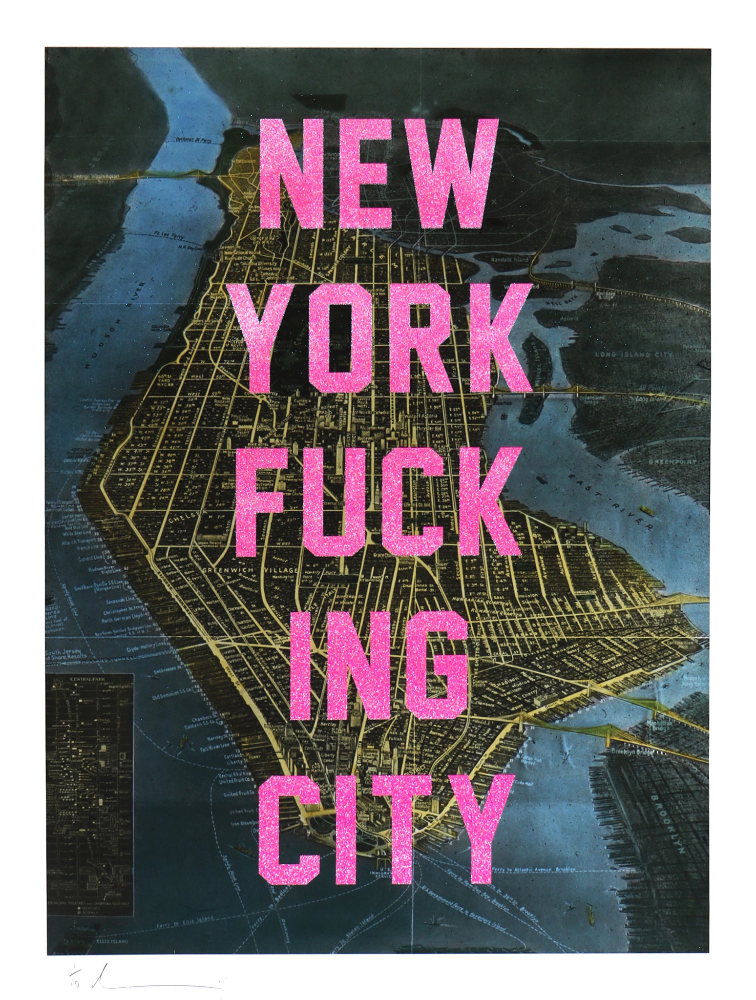 New York Fucking City (Pink Glitter)