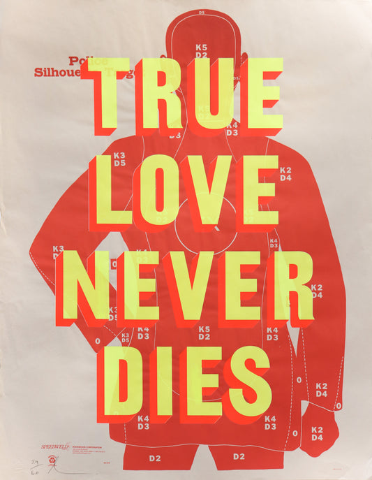 True Love Never Dies - Red and Yellow on Pink