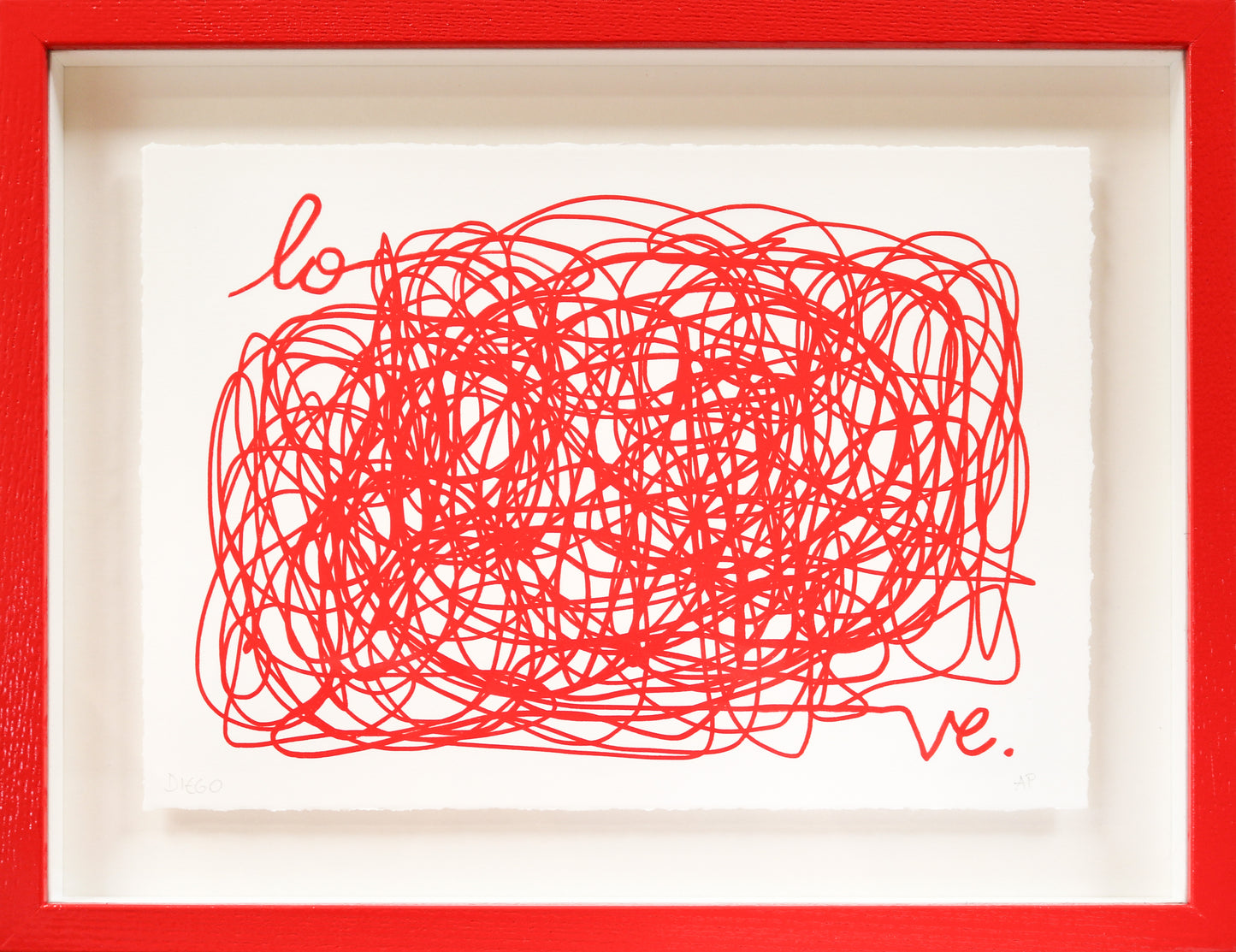 Love Is In Cursive Print Edition - Framed