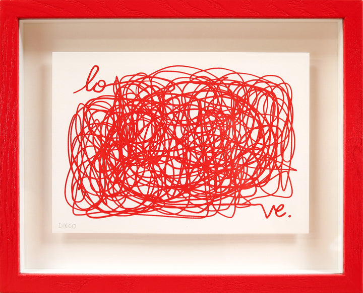 Love Is In Cursive - Framed