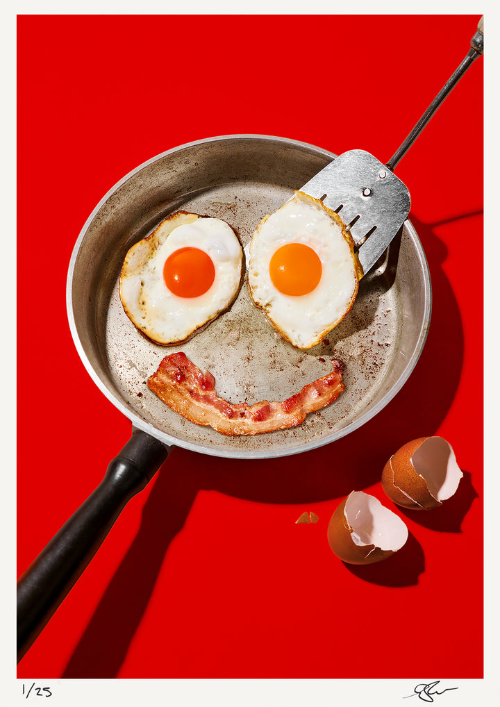 Egg and Bacon Pan Face - Red
