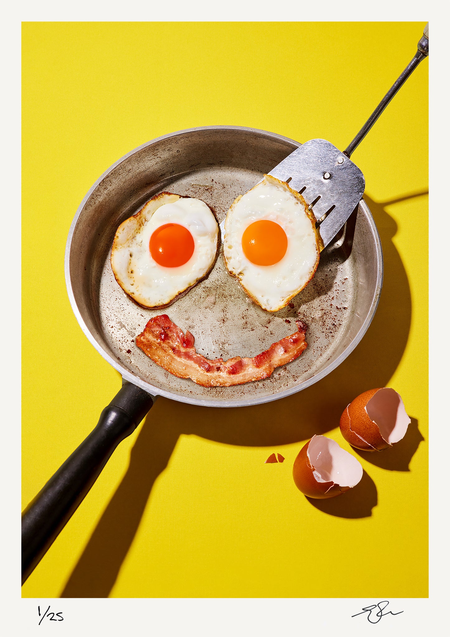Egg and Bacon Pan Face - Yellow