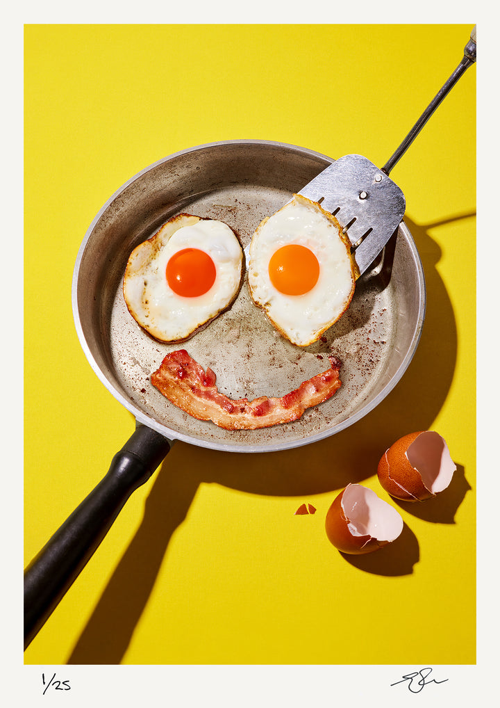 Egg and Bacon Pan Face - Yellow