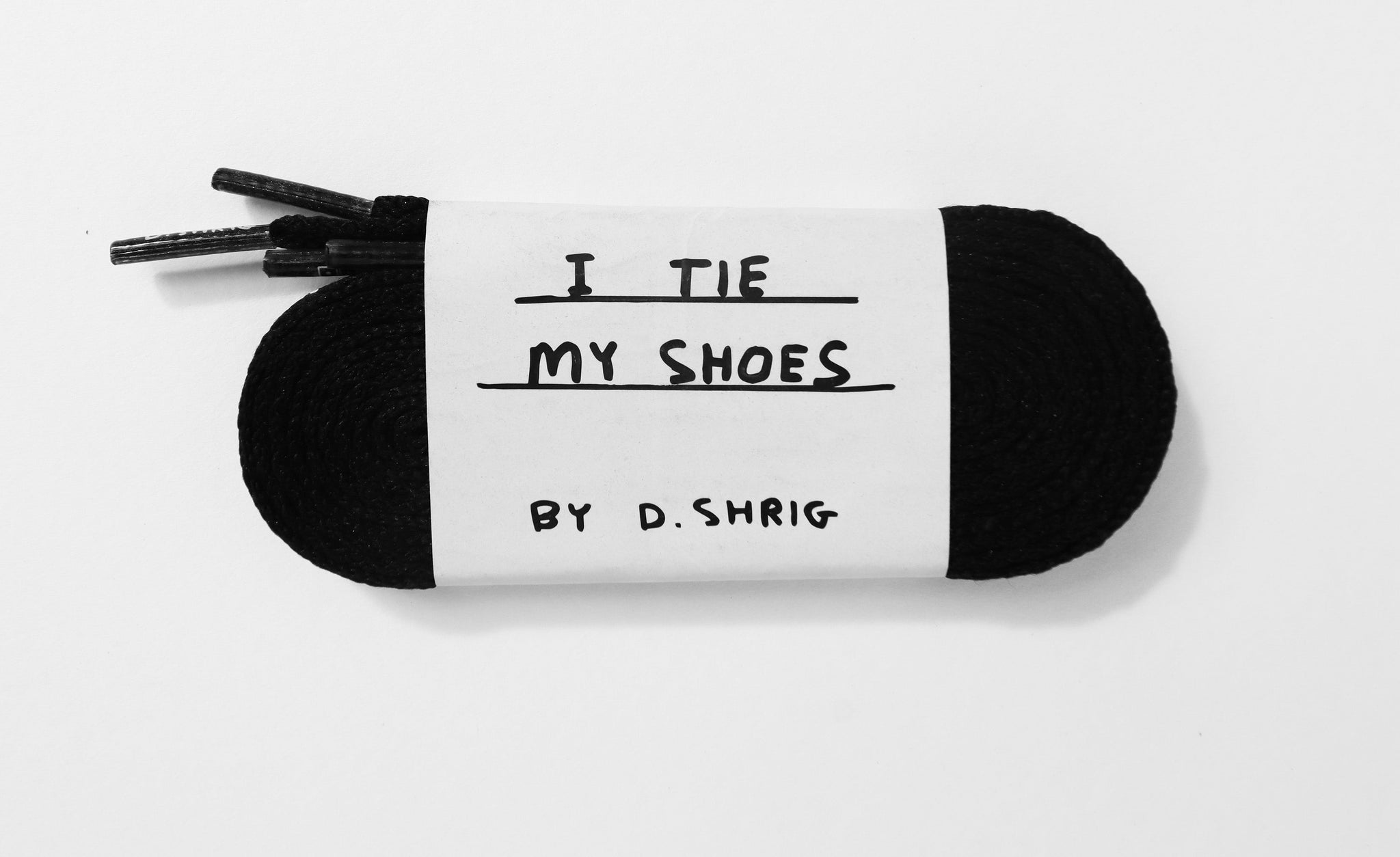 David Shrigley - I Lost A Shoe/I Found A Shoe Shoelaces - Black