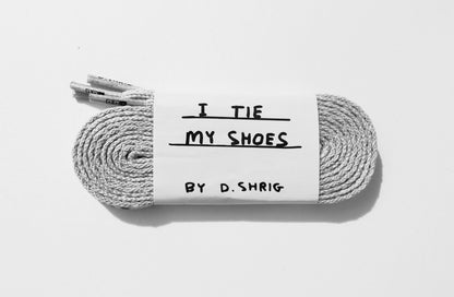 David Shrigley - I Lost A Shoe/I Found A Shoe Shoelaces - Grey