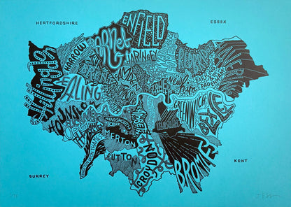 London Boroughs - Letterpress