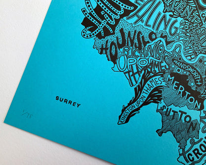 London Boroughs - Letterpress