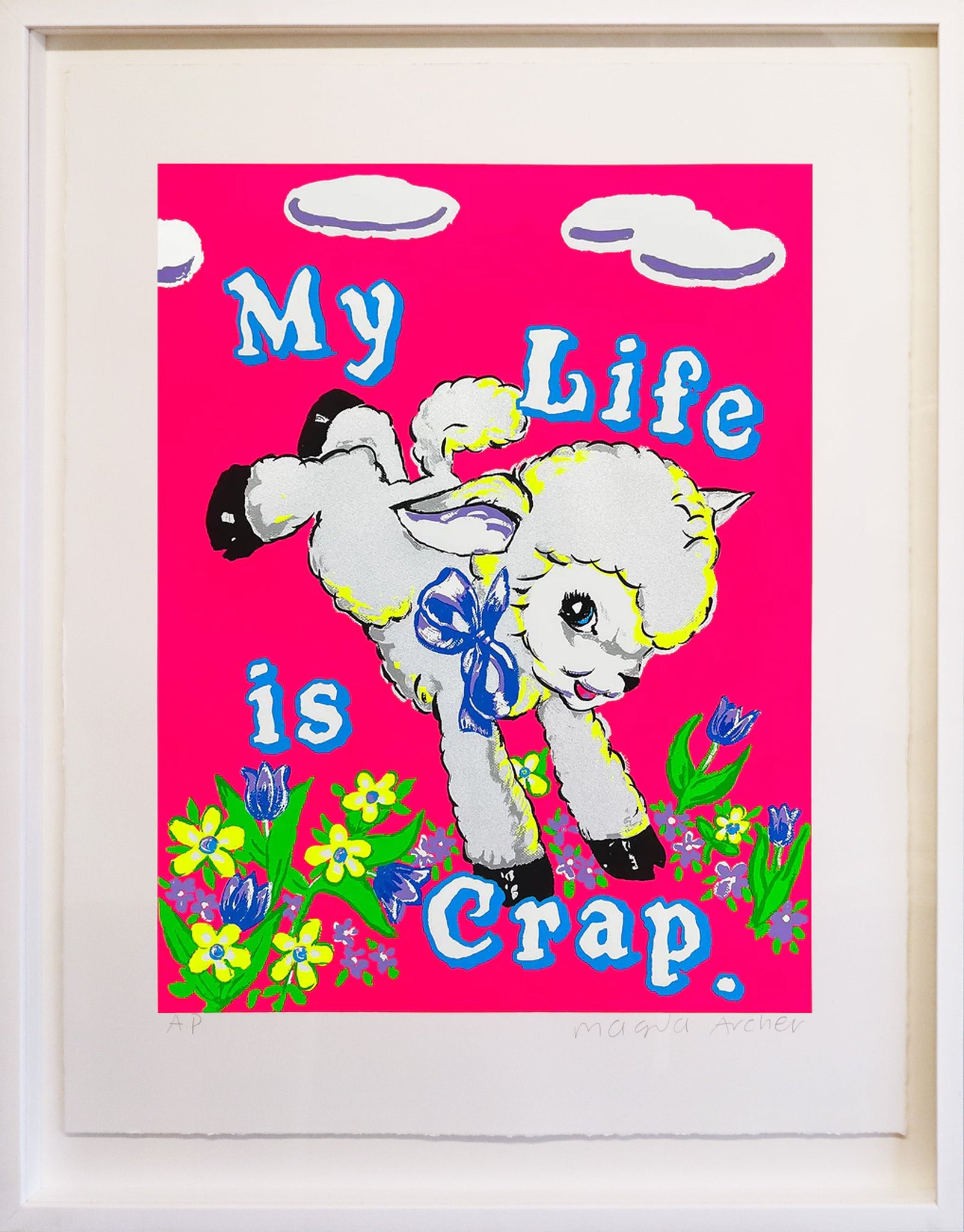 My Life Is Crap - Pink - Framed