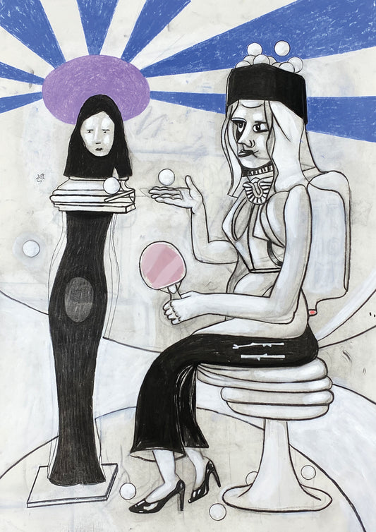 Playing Ping-Pong Against the Face of a Saint