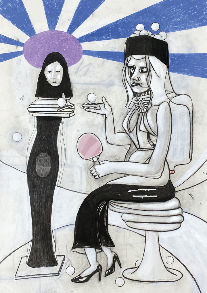 Playing Ping-Pong Against the Face of a Saint