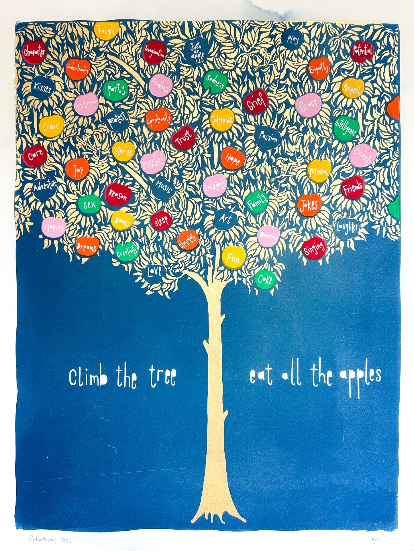 Eat All The Apples - Cyanotype