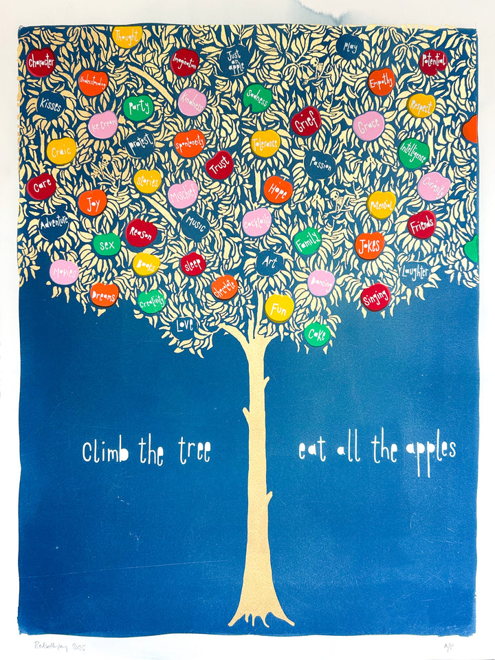 Eat All The Apples - Cyanotype