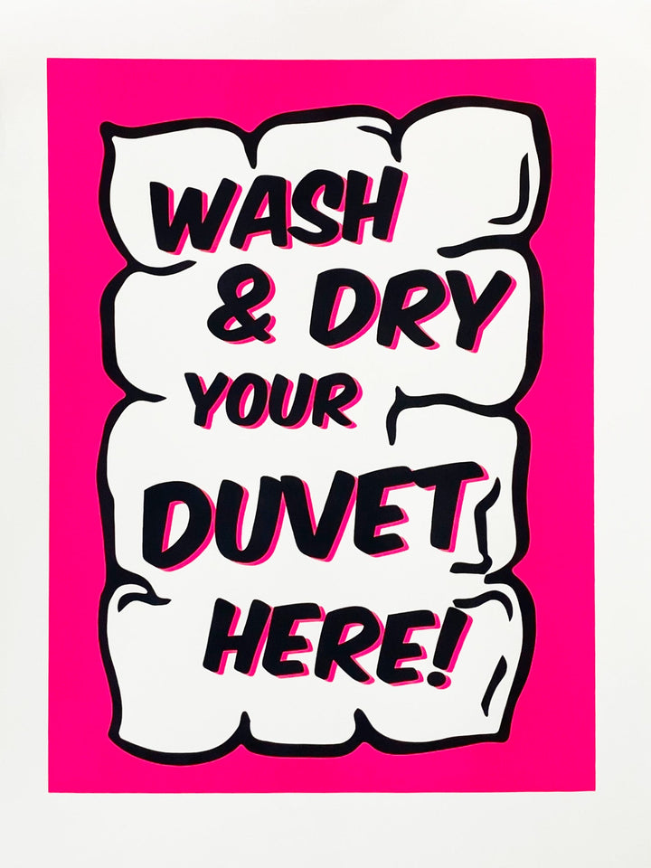 Wash & Dry Your Duvet Here - Pink