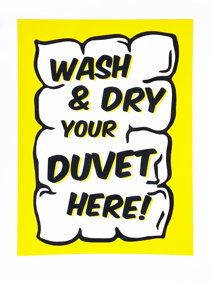 Wash & Dry Your Duvet Here - Yellow