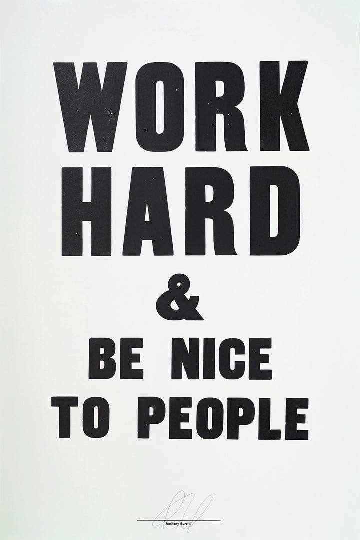 Work Hard & Be Nice to People (Grey)