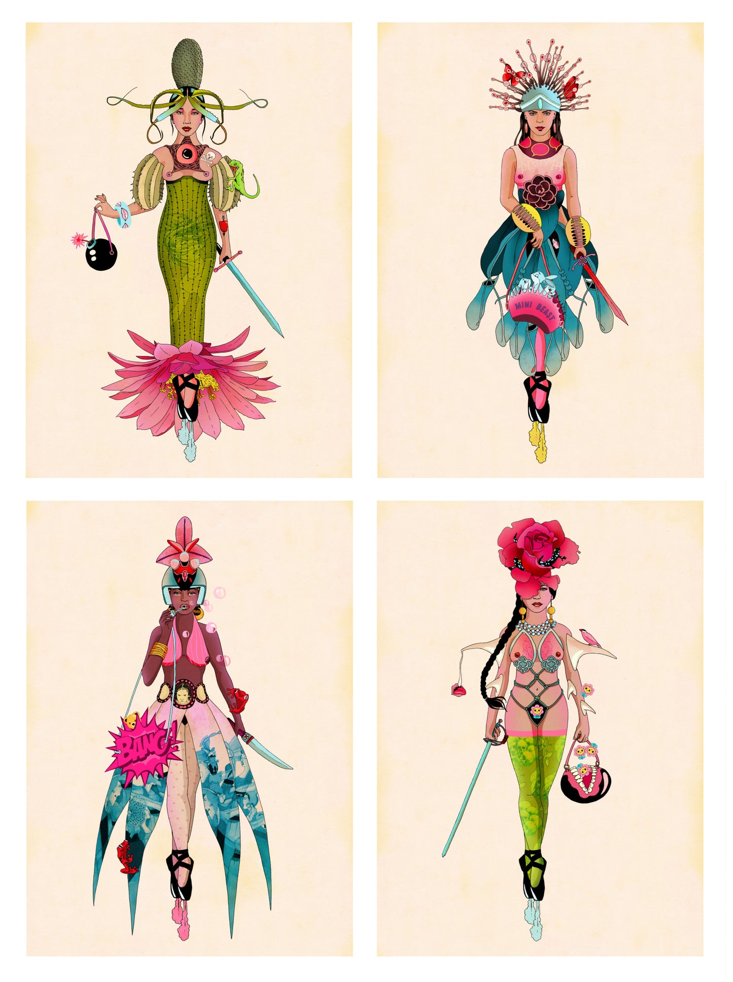 Ballerina Set of Four