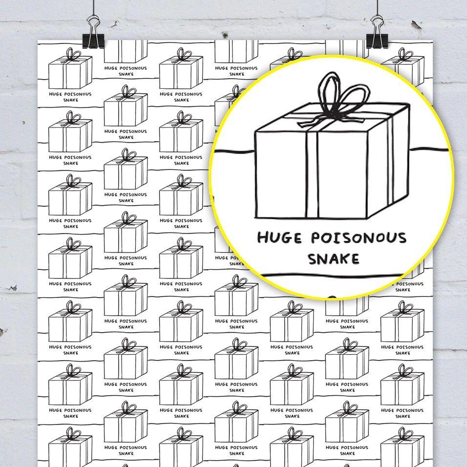 David Shrigley Poisonous Snake Wrapping Paper