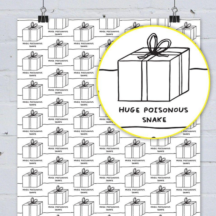 David Shrigley Poisonous Snake Wrapping Paper