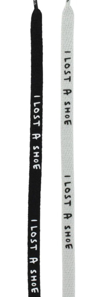 David Shrigley - I Lost A Shoe/I Found A Shoe Shoelaces - Grey
