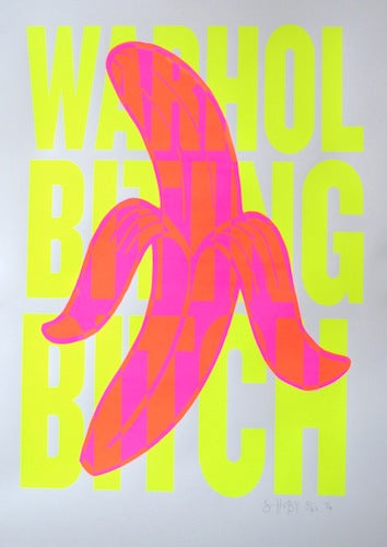 Warhol Biting Bitch (Yellow)