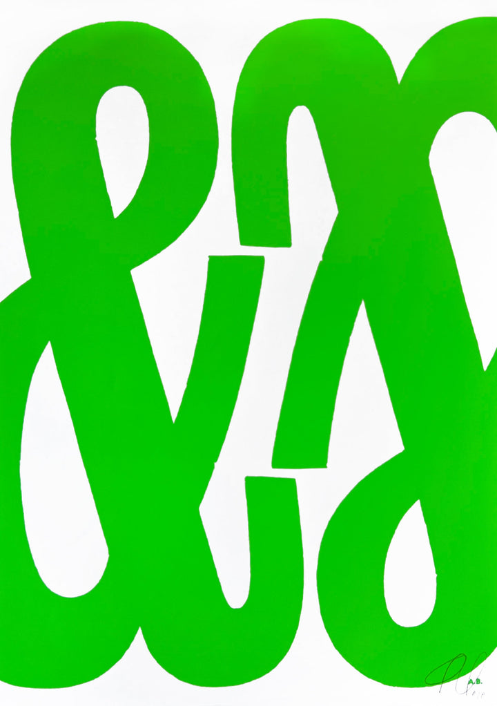 Double Ampersand (Condensed) Green on White