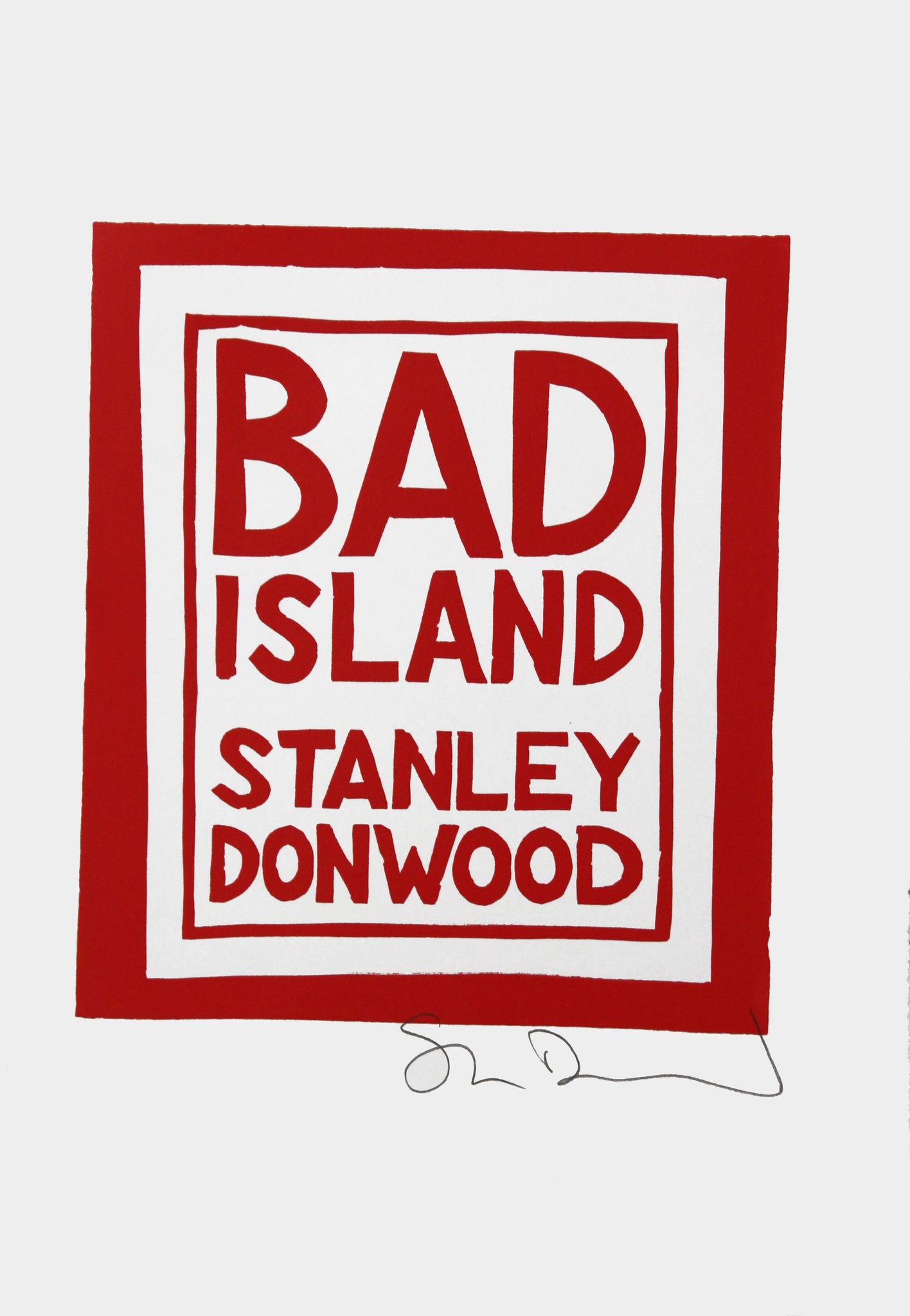Bad Island Linocut Print