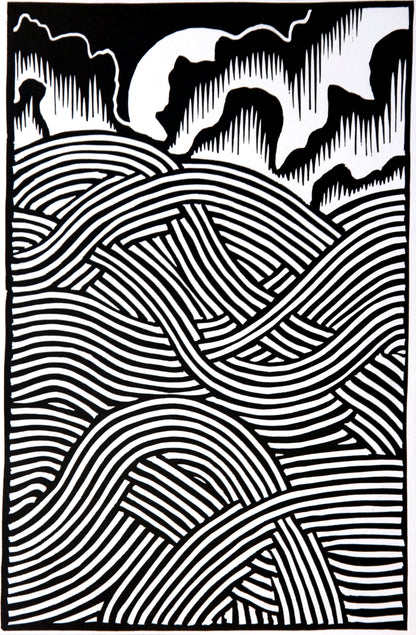 Bad Island Linocut Print