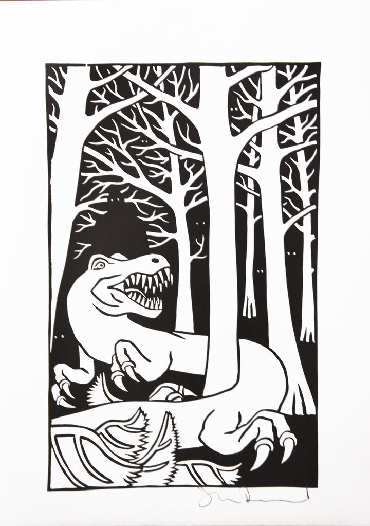 Bad Island Linocut Print